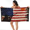 Skeet Shooting USA Flag Trap Shooting Clay Pigeon Beach Towel Microfiber Super Soft Beach Towels Quick Dry Towel for Swimmers Sand Proof Beach Towels for Women Men Girls Large Bath Towels 30x60inches view 1