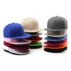 Boolavard Infant to Toddler Kid's Plain Structured Flatbill Snapback Cap (US, Alpha, One Size, Red) view 2