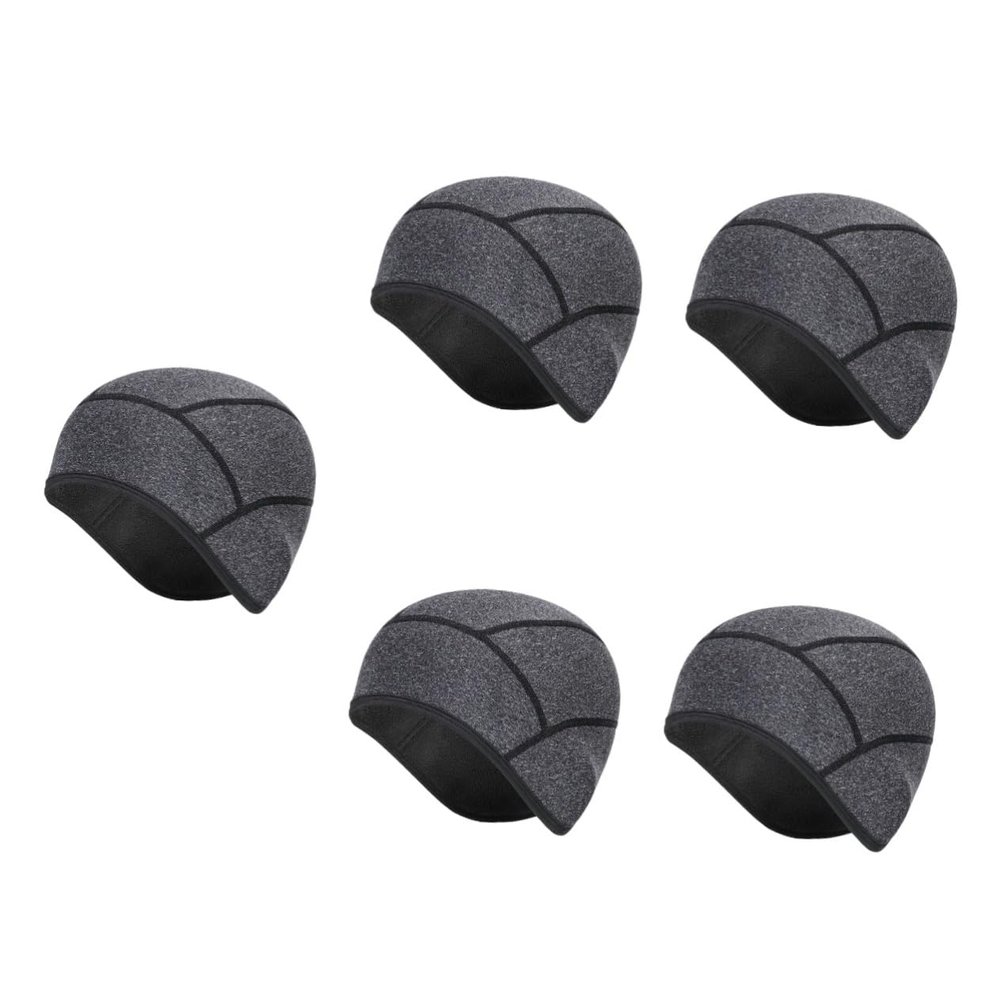 Amosfun 5pcs Liner Hat for Cycling Breathable Unisex Motorcycle Cover for Cold Weather Outdoor Sports Lightweight and Thermal for Running and Skiing