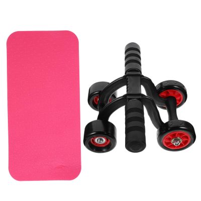 Yardwe Portable Exercise Abdominal Wheel Fitness Roller Wheel Mat Non-slip for Core Strengthening for Levels