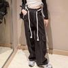 Bolknokin Girls Parachute Pants Y2K Cargo Baggy Joggers Track Pants Kids Trousers with Pockets Size 6-14(Black-2,14-16) view 2