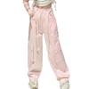 Bolknokin Girls Parachute Pants Y2K Cargo Baggy Joggers Track Pants Kids Trousers with Pockets Size 6-14(Pink-2,14-16) view 1