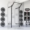 Synergee 2200 Series Wall Mounted 105" by 24 Tall Squat Rack with J-Cups & Adjustable Pull Up Bar. Exercise Stand with 750lb Capacity. Power Cage. view 3