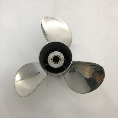 BARDOVEN 25-30HP 9.9X12 Stainless Steel Propeller 10 Tooth SS Prop Fit for TOHATSU Outboard Motor, FITTED, SILVER