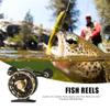 AshiLd Fly Fishing Reel,Fly Reel 6+1 Bearings Raft Reel Ice Sea Fishing 3.6:1 Speed Ratio Lure Fish Reels Line Spool Fish Wheel Tackle (Color : One Color, Size : Right Hand) view 3