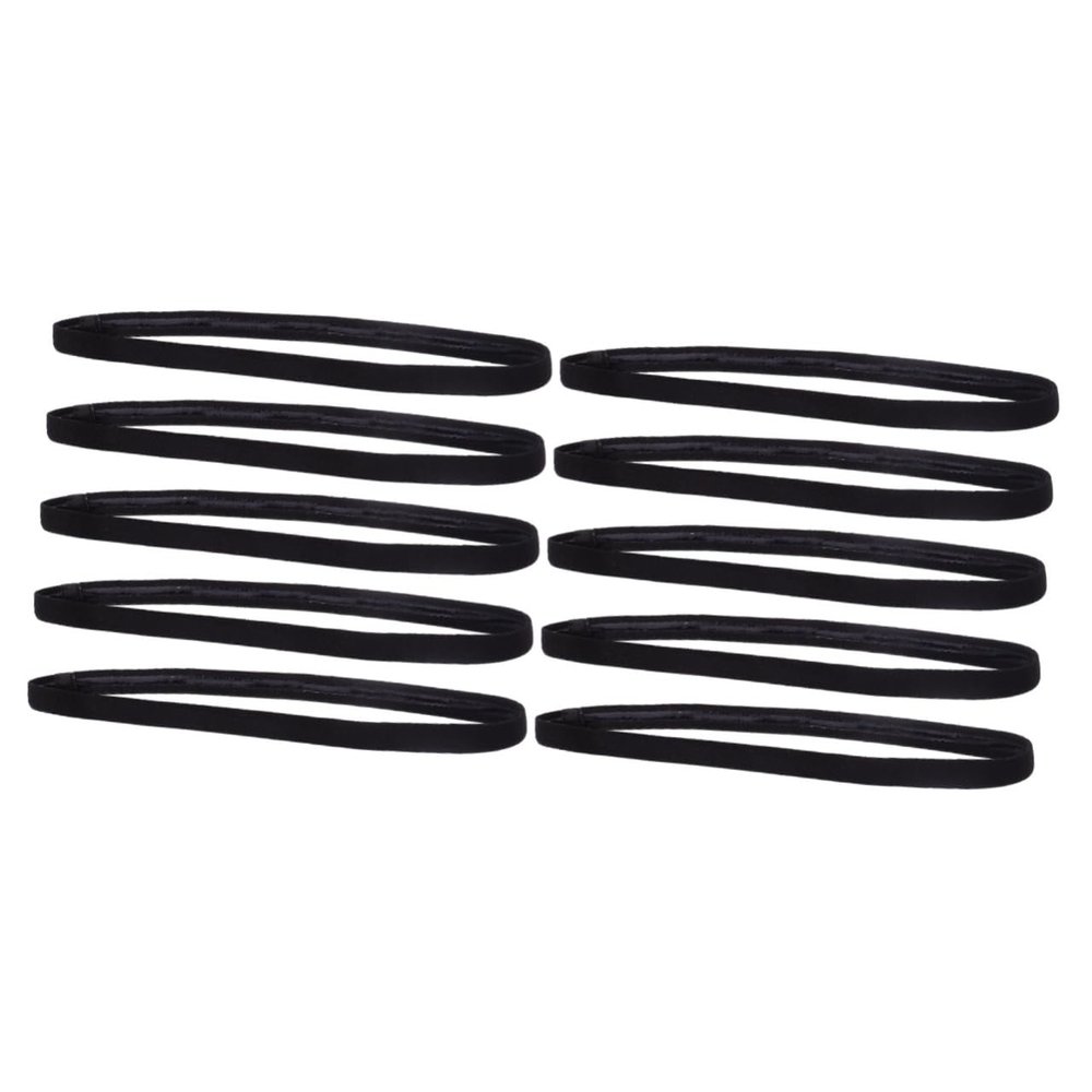 Housoutil 10pcs Elastic Sports Headbands for Men and Women Non- Running Headwraps for Basketball and Tennis Comfortable Sweat Absorption Fashionable Design