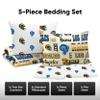 FOCO Los Angeles Rams NFL Retro Bed in a Bag Comforter Bedding 5 Piece Full Set view 3