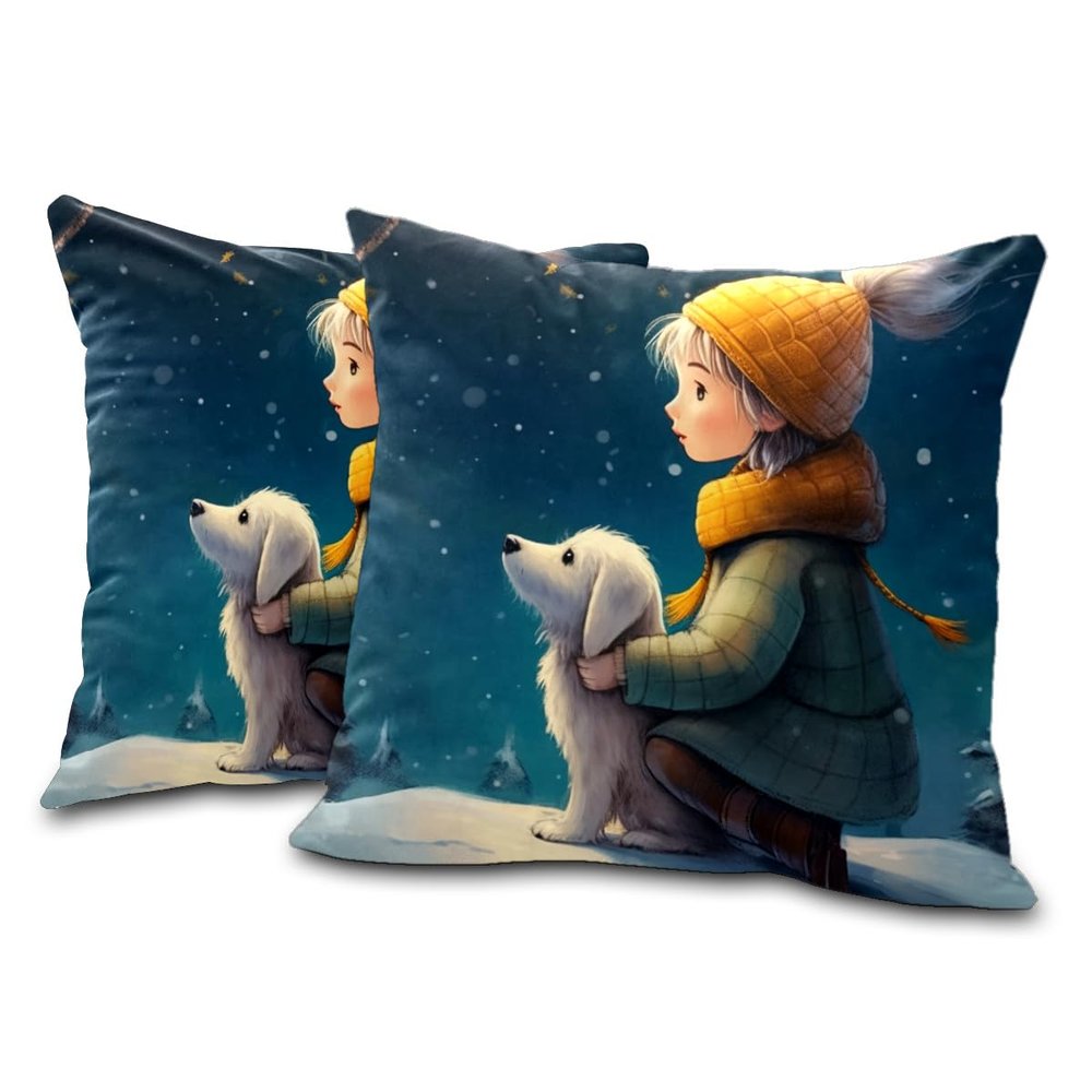 AQUNNEW Deluxe Lint Throw Pillow Covers Double Sided and Ultra Soft Transform Your Home with Our Elegant and Comfortable Design Perfect for Enhancing All Season Decor Girl