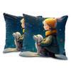 AQUNNEW Deluxe Lint Throw Pillow Covers Double Sided and Ultra Soft Transform Your Home with Our Elegant and Comfortable Design Perfect for Enhancing All Season Decor Girl view 1