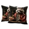 AQUNNEW Deluxe Lint Throw Pillow Covers Double Sided and Ultra Soft Transform Your Home with Raccoon Our Elegant and Comfortable Design Perfect for Enhancing All Season Decor view 1