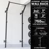Synergee 2200 Series Wall Mounted 105" by 12 Tall Squat Rack with J-Cups & Adjustable Pull Up Bar. Exercise Stand with 750lb Capacity. Power Cage. view 2