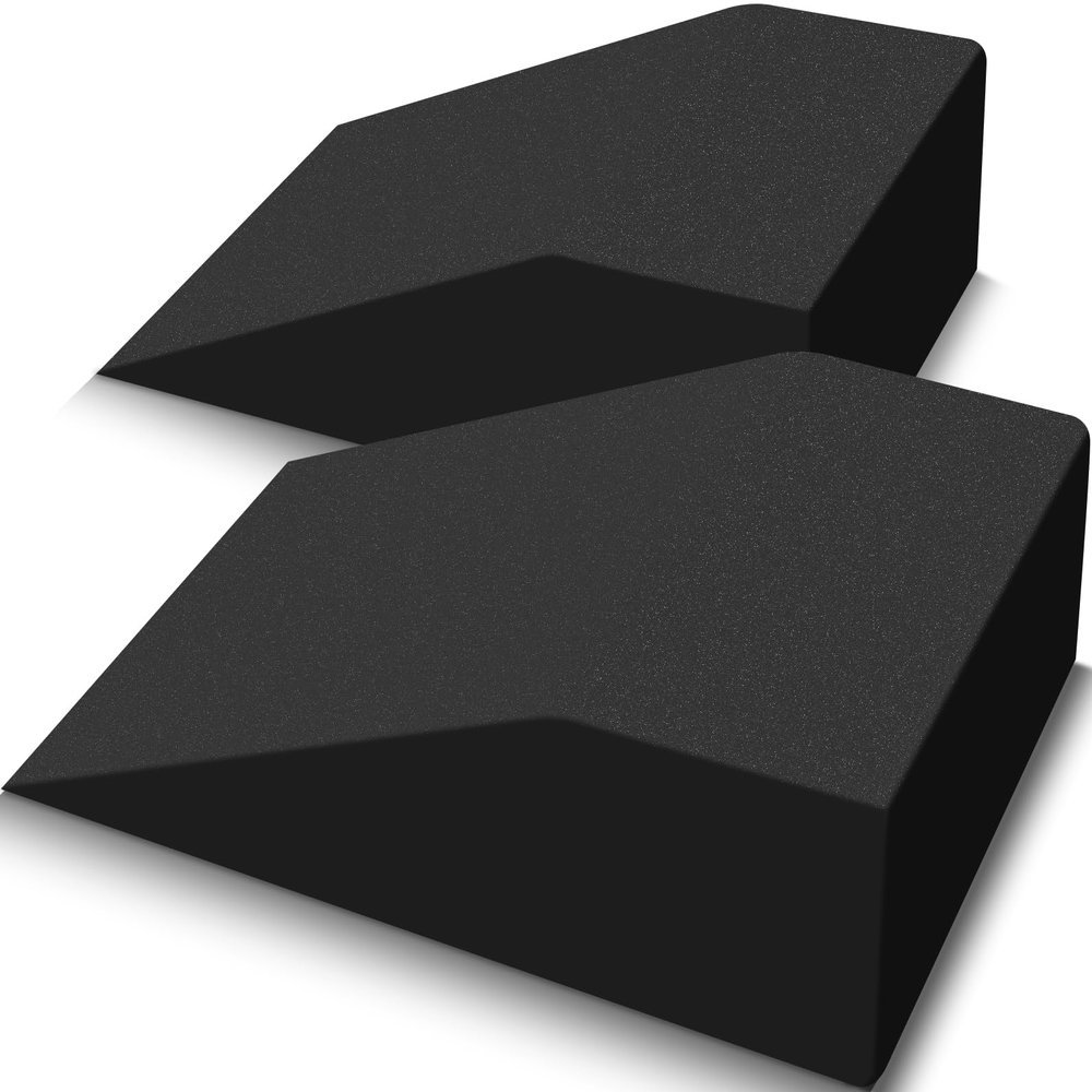 2 Pack Squat Wedge Blocks, Supportive Foot Wrist Exercise Wedge Blocks for Squat,Yoga, Pushup, Balance, Stretch, Strength, Pilate, Plank, Physical Therapy, EVA Riser Block for Men Women