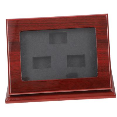 KICHOUSE Retro Wooden Box Championship Ring Display Stand Wedding Engagement Ring Box