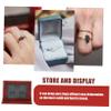 KICHOUSE Retro Wooden Box Championship Ring Display Stand Wedding Engagement Ring Box view 4