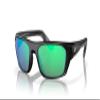 Costa Man Sunglasses Matte Black Frame, Green Mirror Lenses, 57MM view 2