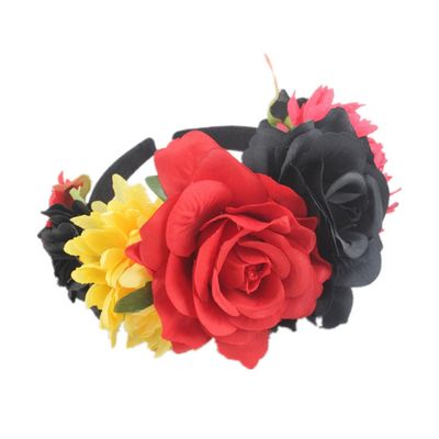 WOFASHPURET Halloween Decorations Rose Hair Accessories Headband Buckle Party Headdress Made of Polyester
