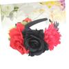 WOFASHPURET Halloween Decorations Rose Hair Accessories Headband Buckle Party Headdress Made of Polyester view 3