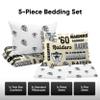 FOCO Las Vegas Raiders NFL Retro Bed in a Bag Comforter Bedding 5 Piece Full Set view 3