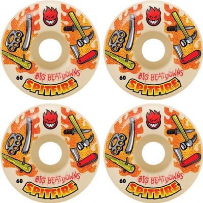 Spitfire Wheels Formula Four Big Beatdown Natural Skateboard Wheels - 60mm 99a (Set of 4)