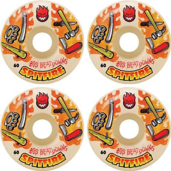 Spitfire Wheels Formula Four Big Beatdown Natural Skateboard Wheels - 60mm 99a (Set of 4)