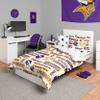 FOCO Minnesota Vikings NFL Retro Bed in a Bag Comforter Bedding 5 Piece Twin Set view 1