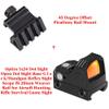 GOTICAL 45 Degree Offset Picatinny Rail Mount - Angle (45 Degree Mount Set and Reflex Red Dot) view 2