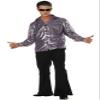 212 Main Plus Size Disco Inferno 70s Sequin Costume - Silver view 1
