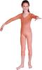 212 Main Girls Velvet Unitard, Peach - Large 10-12 view 1