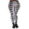 212 Main 35817-GREY-BLACK Piano Keyboard Print Spandex Leggings Grey & Black