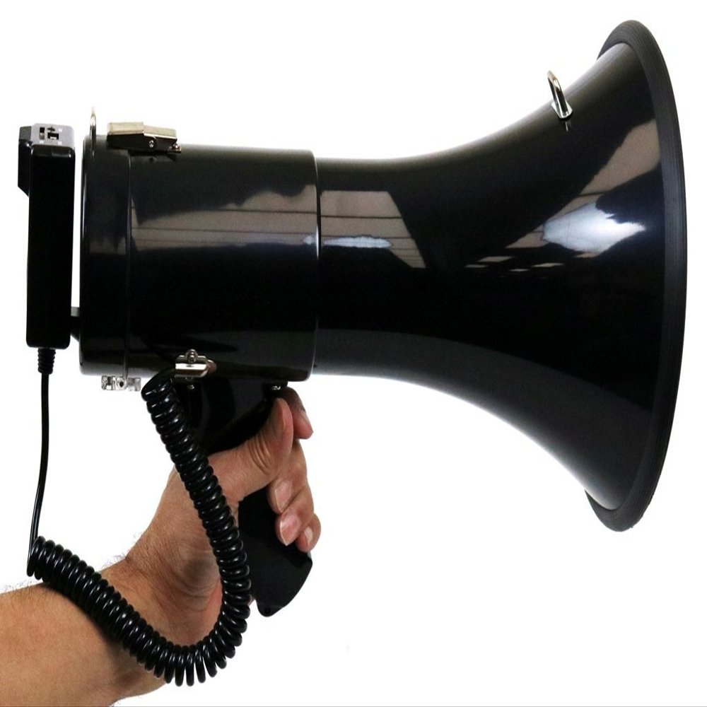 13.5 in. PA Megaphone with Hanging Mic