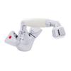 AMBASSADOR MARINE- Trinidad Head/Shower Combo Faucet- Classic Warm White Sprayer & 6' White Rubber Hose, Pull-Out Faucet (Hot/Cold Mixer) Chrome & Warm White for Boat/RV/Camper- 134-0204-CW-W view 1