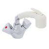 AMBASSADOR MARINE- Trinidad Head/Shower Combo Faucet- Small Warm White Sprayer & 6' White Rubber Hose, Pull-Out Faucet (Hot/Cold Mixer) Chrome & Warm White for Boat/RV/Camper- 134-0213-CW-W view 1