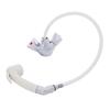 AMBASSADOR MARINE- Trinidad Head/Shower Combo Faucet- Small Warm White Sprayer & 6' White Rubber Hose, Pull-Out Faucet (Hot/Cold Mixer) Chrome & Warm White for Boat/RV/Camper- 134-0213-CW-W view 2