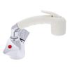 AMBASSADOR MARINE- Trinidad Head/Shower Combo Faucet- Small Warm White Sprayer & 6' White Rubber Hose, Pull-Out Faucet (Hot/Cold Mixer) Chrome & Warm White for Boat/RV/Camper- 134-0213-CW-W view 3