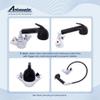 AMBASSADOR MARINE- Trinidad Head/Shower Combo Faucet- Large Black Sprayer & 6' Black Rubber Hose, Pull-Out Faucet (Hot/Cold Mixer) Chrome & Black for Boat/RV/Camper- 134-0215-CK-W view 2