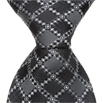 212 Main S6-11 in. Zipper Necktie - Grey With Black Squares, 24 Month to 4T