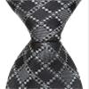 212 Main S6-11 in. Zipper Necktie - Grey With Black Squares, 24 Month to 4T
