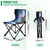 Jihqo Cute Space Cat Camping Chair Lightweight Portable Folding Chair Beach Chair with Carry Bag for Outdoor Adventures Patio and Picnics view 3