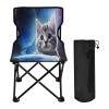 Jihqo Cute Space Cat Camping Chair Lightweight Portable Folding Chair Beach Chair with Carry Bag for Outdoor Adventures Patio and Picnics view 4