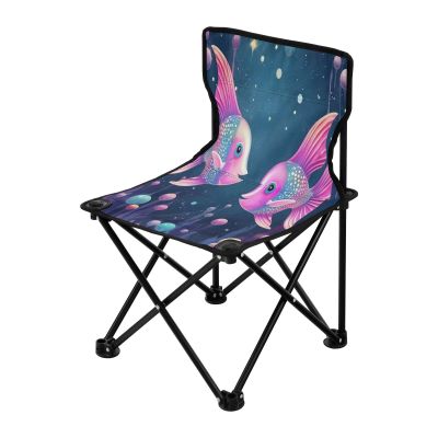 Jihqo Two Colorful Fish Bubble Camping Chair Lightweight Portable Folding Chair Beach Chair with Carry Bag for Outdoor Adventures Patio and Picnics