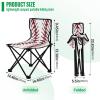 Jihqo Baseball Texture Camping Chair Lightweight Portable Folding Chair Beach Chair with Carry Bag for Outdoor Adventures Patio and Picnics view 3