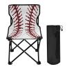 Jihqo Baseball Texture Camping Chair Lightweight Portable Folding Chair Beach Chair with Carry Bag for Outdoor Adventures Patio and Picnics view 4