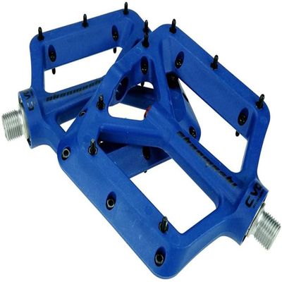 Bigfoot Nylon Carbon Bearing Pedals Mountain Bike PedalsBike Pedals Metal Pedals (Color : Blue, Size : Free Size)