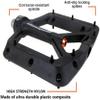 Bigfoot Nylon Carbon Bearing Pedals Mountain Bike PedalsBike Pedals Metal Pedals (Color : Blue, Size : Free Size) view 4