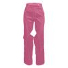 Uillui Baggy Cargo Pants for Women Trendy Patchwork Cutout Trousers High Waisted Straight Leg Pants Dressy Casual Work Pants Pink view 2