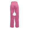 Uillui Baggy Cargo Pants for Women Trendy Patchwork Cutout Trousers High Waisted Straight Leg Pants Dressy Casual Work Pants Pink view 3