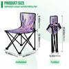 Jihqo Butterfly Flowers Camping Chair Lightweight Portable Folding Chair Beach Chair with Carry Bag for Outdoor Adventures Patio and Picnics view 3