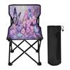 Jihqo Butterfly Flowers Camping Chair Lightweight Portable Folding Chair Beach Chair with Carry Bag for Outdoor Adventures Patio and Picnics view 4
