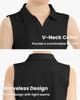 Auranso Girls Sleeveless Polo Shirts V-Neck Golf Tennis T-Shirts with Collared Quick Dry Tank Tops Black 5-6 Years view 4