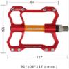 Bicycle Pedals Universal Cycling Footpegs Pair of Aluminum Non-Slip Mountain Bike Pedals Accessories (Color : Red, Size : Free Size) view 2